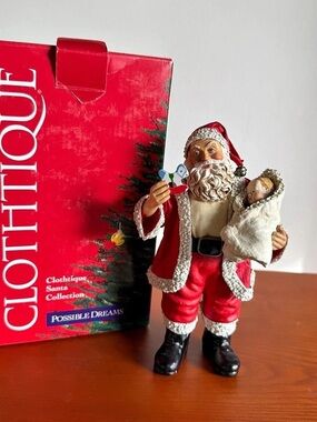 Vintage 1994 Possible Dreams Baby's First Christmas Santa Figurine Red & White